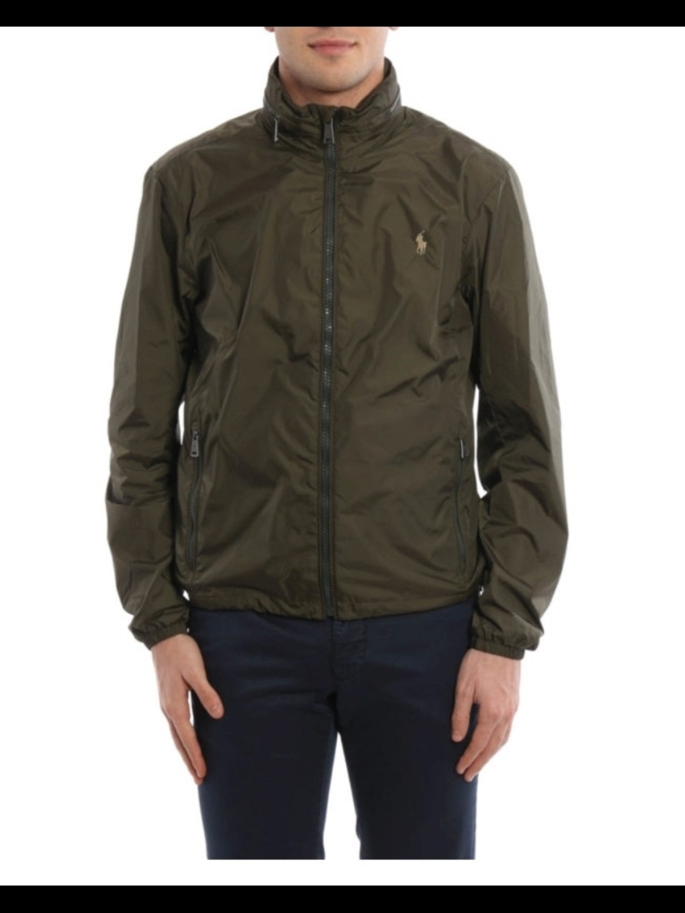 Polo Ralph Lauren Retford Packable Windbreaker Jacket Men Olive Green Large